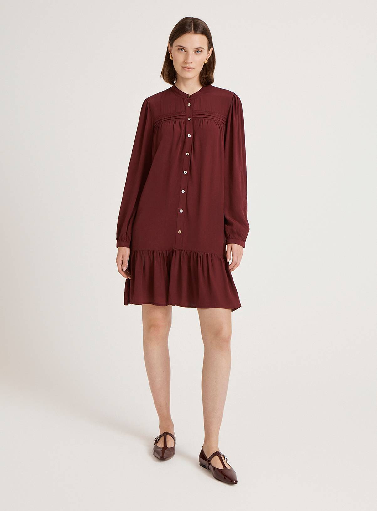 FINERY Beccy Dress Burgundy 16 - Image 2